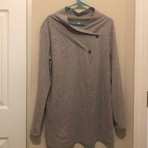 NEW but no tags grey/Brown Tunic top